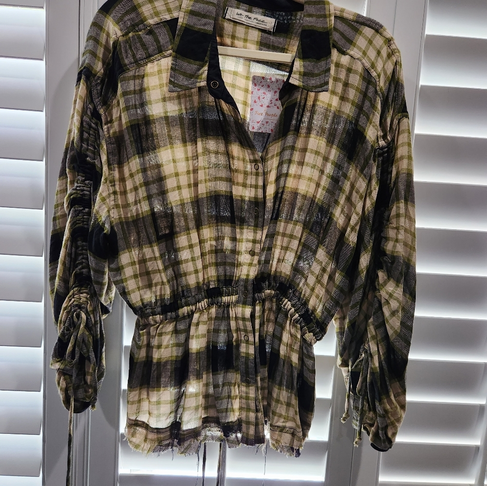 Free people plaid top